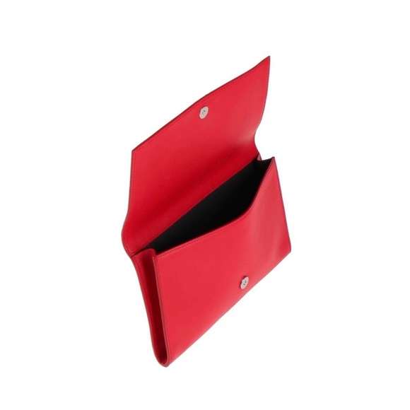 Jill Sander Red Leather Clutch. - Picture 5 of 5